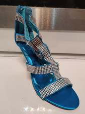 Turquoise Sparkly High Heels