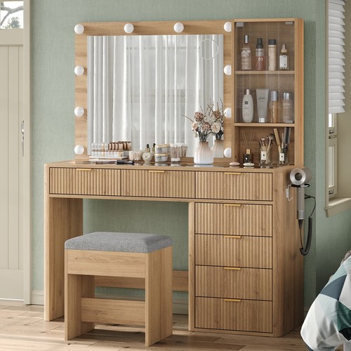 Dressing table with led - with,
