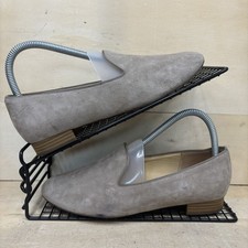 Gabor Suede Moccasin Loafer Women's Size 4.5 Grey Slip On Shoes