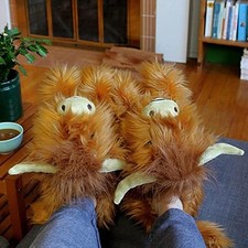 Highland Cow Slippers Fuzzy