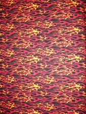 RED FIRE BIKER HOT ROD FLAMES