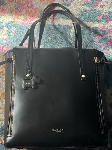 Radley black leather shoulder - black,