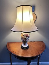 Moorcroft Pottery table lamp featuring the "Sumac Tree" pattern.  With Shade