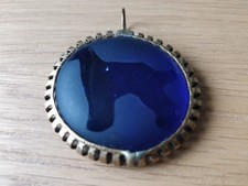 Vintage cameo pendant - vintage, blue