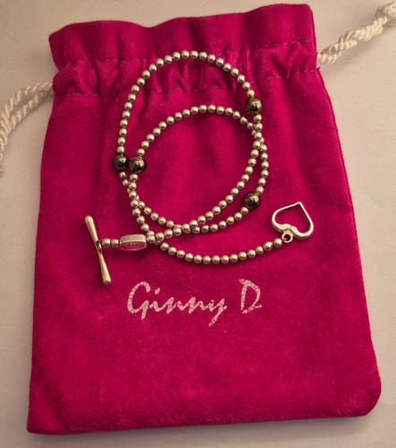 Ginny sterling silver bead - silver,