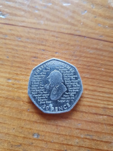 2019 sherlock holmes 50p fifty - sherlock,