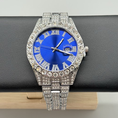 Mens iced out luxury watch - mens,