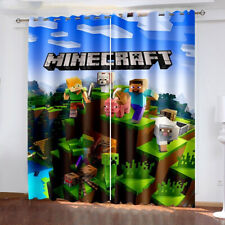 Curtains Eyelet Blackout Opaque Decor Bedroom/Living Room/Door Games Minecraft