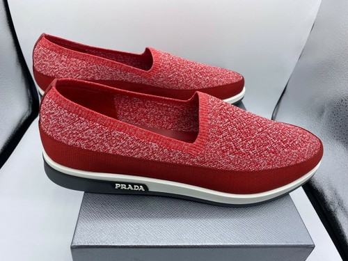 Prada mens red loafers - prada,