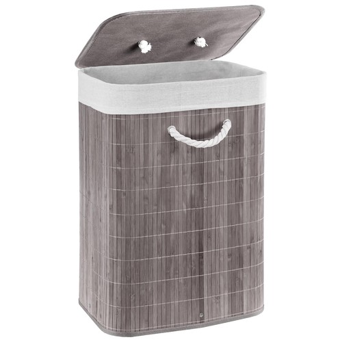 Bamboo laundry basket with - basket,