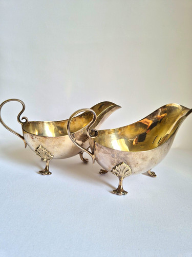 Pair vintage silver plated - pair, of