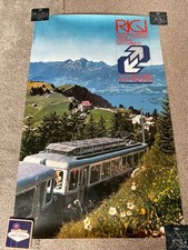 Rare Original 1970's Swiss Train Travel Poster 102cm x 64cm