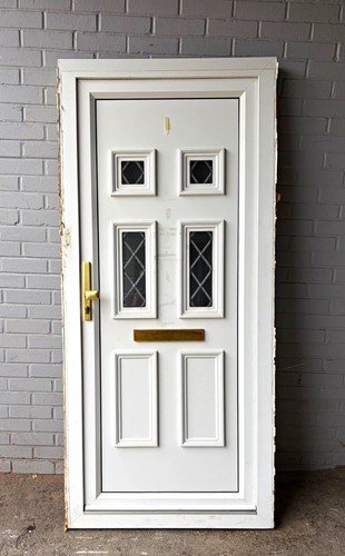 White traditional upvc front - traditional,