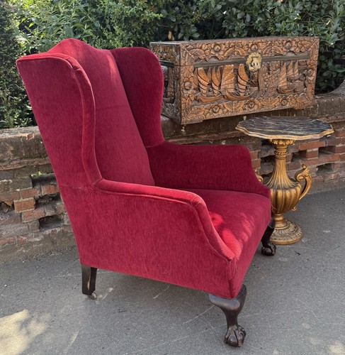 Large red velvet - velvet, 20th