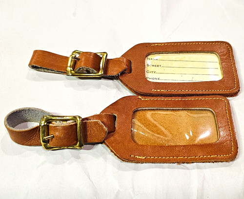 Vintage leather luggage - vintage,