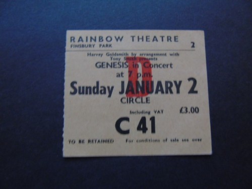 Genesis concert ticket stubs - ticket,