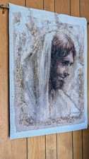 RARE Tom DuBois Jesus Wall Hanging Tapestry  26x36