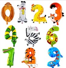 16" Foil Numbers Balloons Self