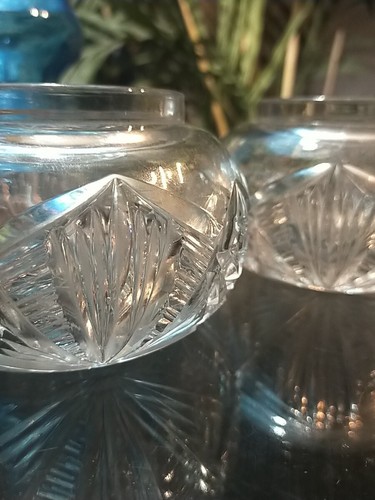 Pair art deco - pressed, glass