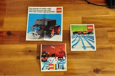 Vintage Lego 3x Train Tracks Instructions plans leaflets, motor instructions