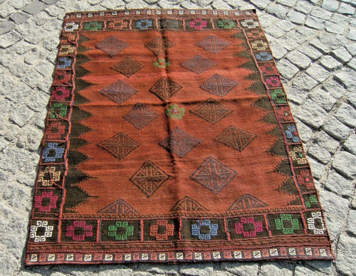Vintage tribal sofreh rug - vintage,
