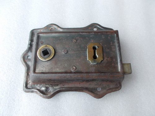 Rim lock locks door - lock, latch