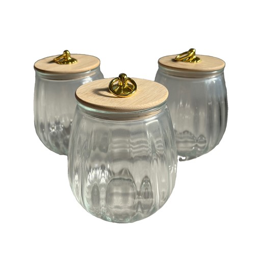 Clear glass storage - glass, jar