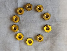 4BA BRASS FULL HEXAGON NUTS x 10– PRE-OWNED