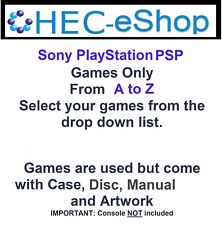 Sony PlayStation PSP Games - Choose Games from the Drop-Down 0 to 9, A to Z List