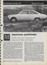 1970 Mazda R100 Coupe: 6-page Motor magazine road test