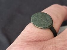 Saxon bronze ring absolutely superb example beautiful patina found UK. LA153j