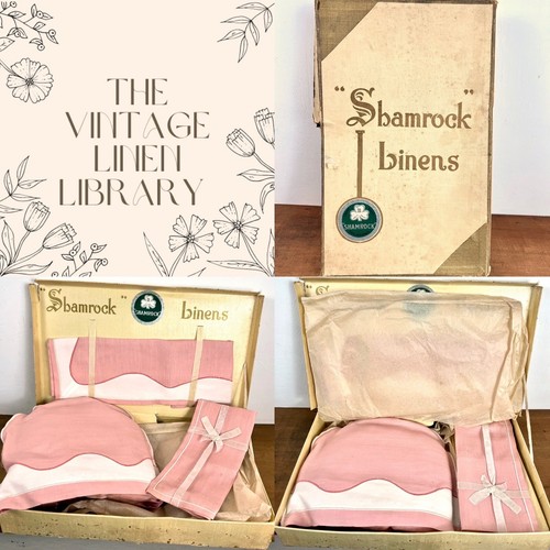Vintage shamrocks linen - vintage, clover