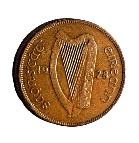 Irish one penny 1928 - irish, in