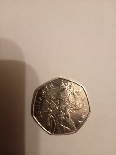 2017 benjamin bunny - 50p, coin