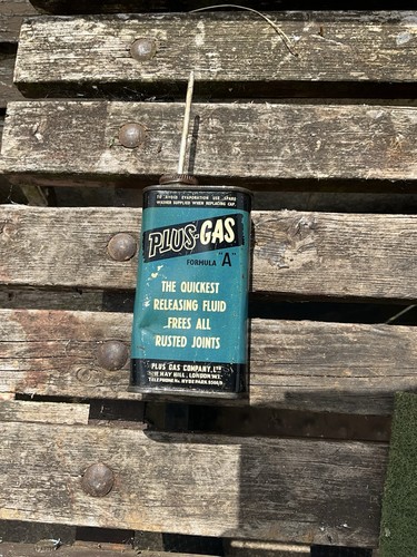 Vintage plus gas tin - tin,early,