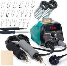 YIHUA 939D-VI Dual Pen Wood Burning Kit with Digital Display with 20 Wire Nibs,