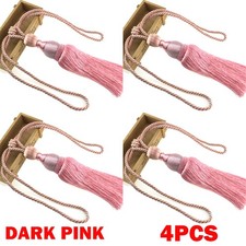 4Pcs Large Dark Pink Curtain