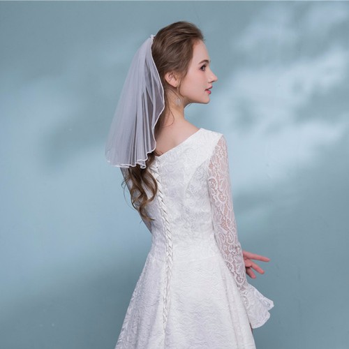 Elegant short wedding veil - wedding,