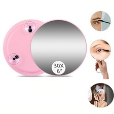 30X Makeup Magnifying Mirror 6inch Travel Magnified Mirror with 3 Suction Cups