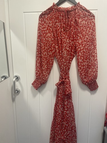 Pretty hush red floral dress - floral,