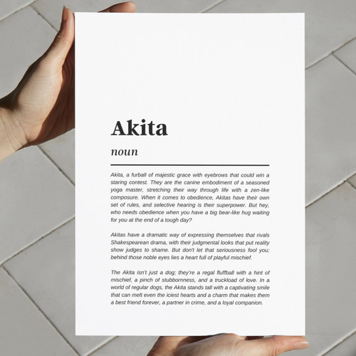 Akita funny definition print - funny,