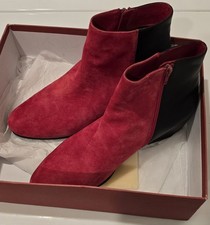Vaneli Red Suede Black Ankle