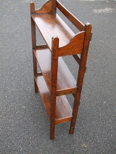 Antique oak bookcase arts - oak, bookcase,