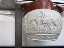 Antique Copeland Stoneware Hunting Scene Jug c1850, Marked 9