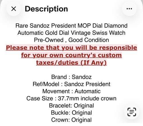 Rare sandoz president mop - rare,