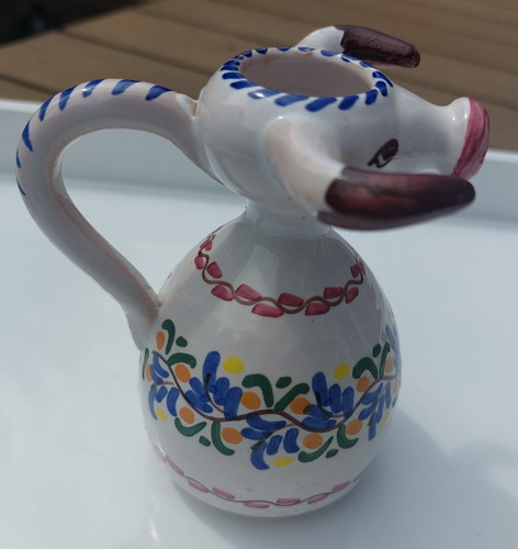 Vintage hand painted ceramic - painted,