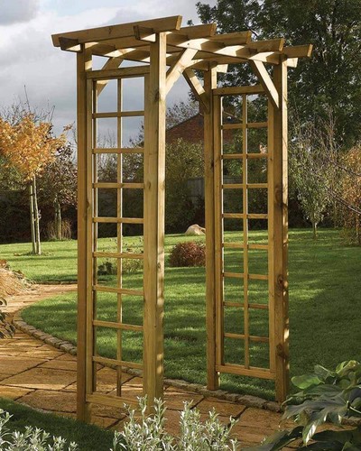 Wooden garden arch - arch, square