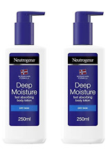 2 x Neutrogena Norwegian Formula Deep Moisture Fast Absorbing Body Lotion 250ml