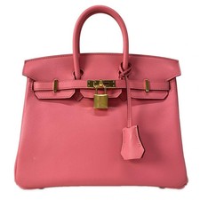 Auth HERMES Birkin 25 Rose
