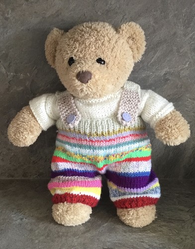 Hand knitted teddy bear - teddy,